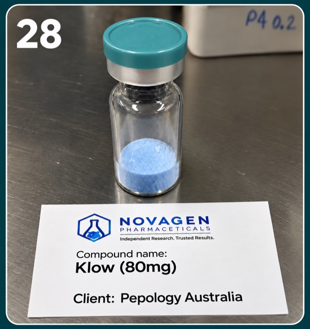 KLOW batch KLOW6542 logged and tested at Novagen Laboratories