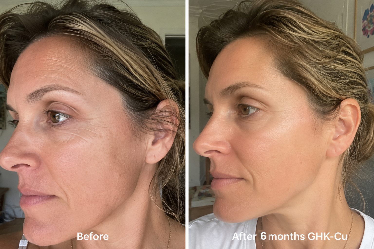 GHK-Cu documented observation over six months, skin appearance