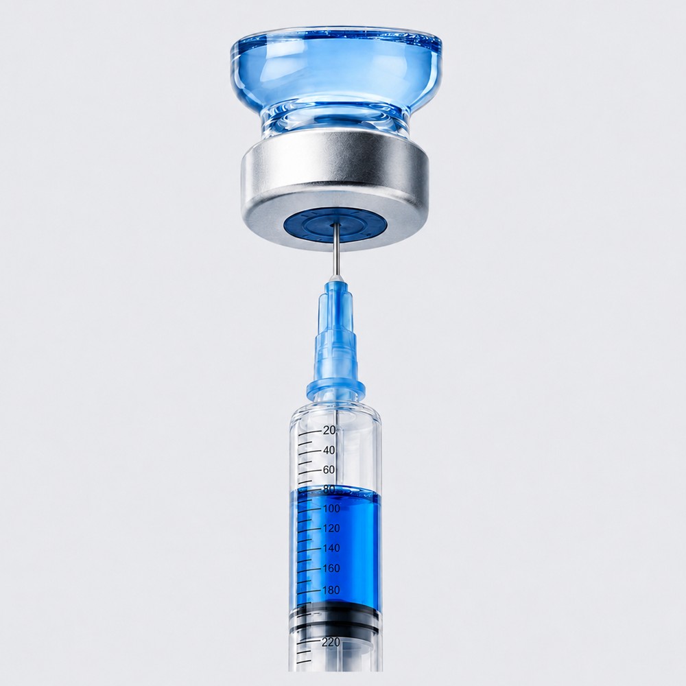 Draw your dose: measuring the reconstituted peptide into the syringe